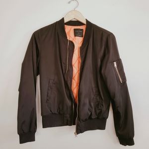 Love Tree Black Bomber Jacket